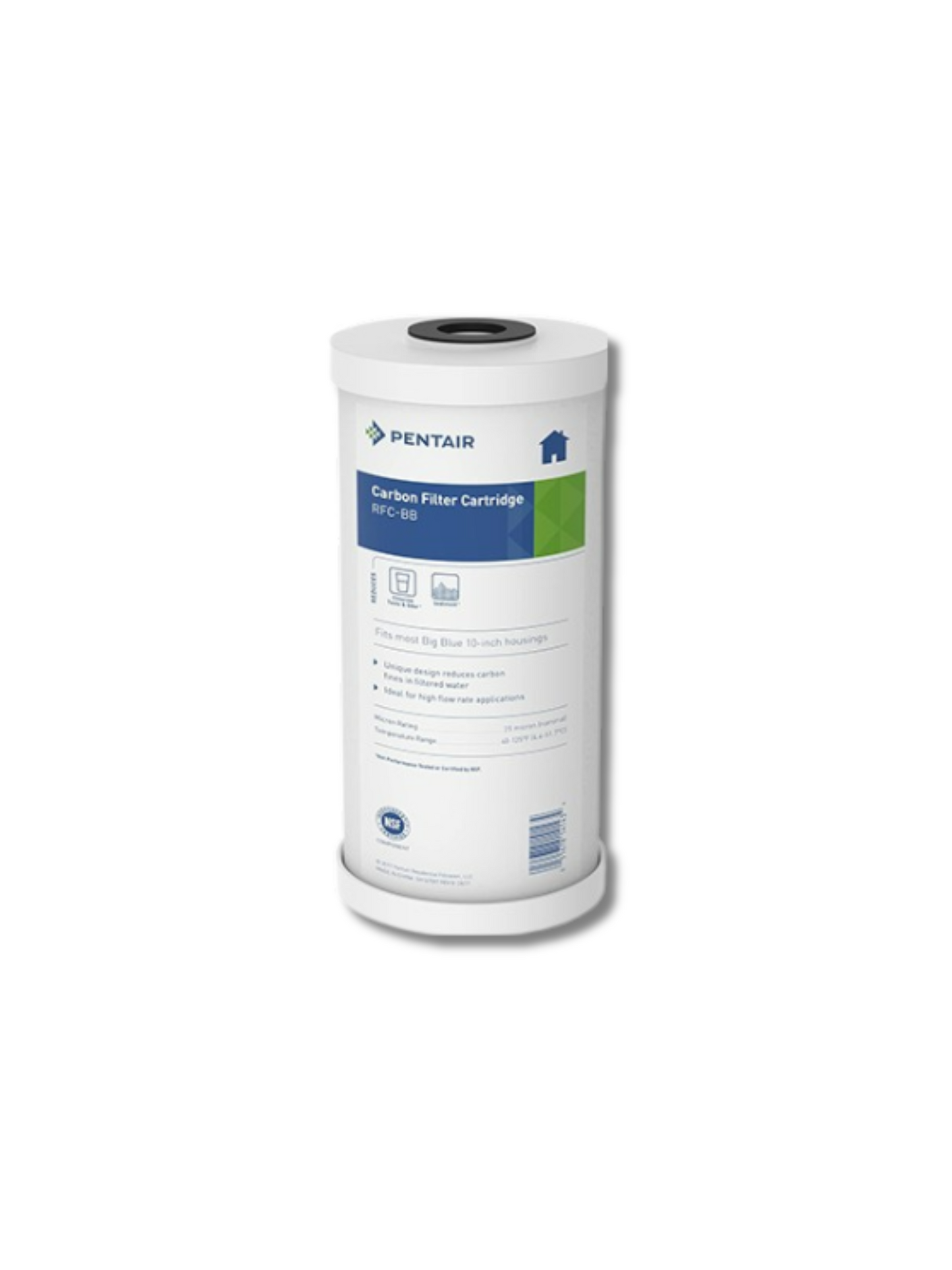 Pentek RFC-BB – 10" BB Radial Flow Carbon Filter for Chlorine, Taste & Odor Reduction