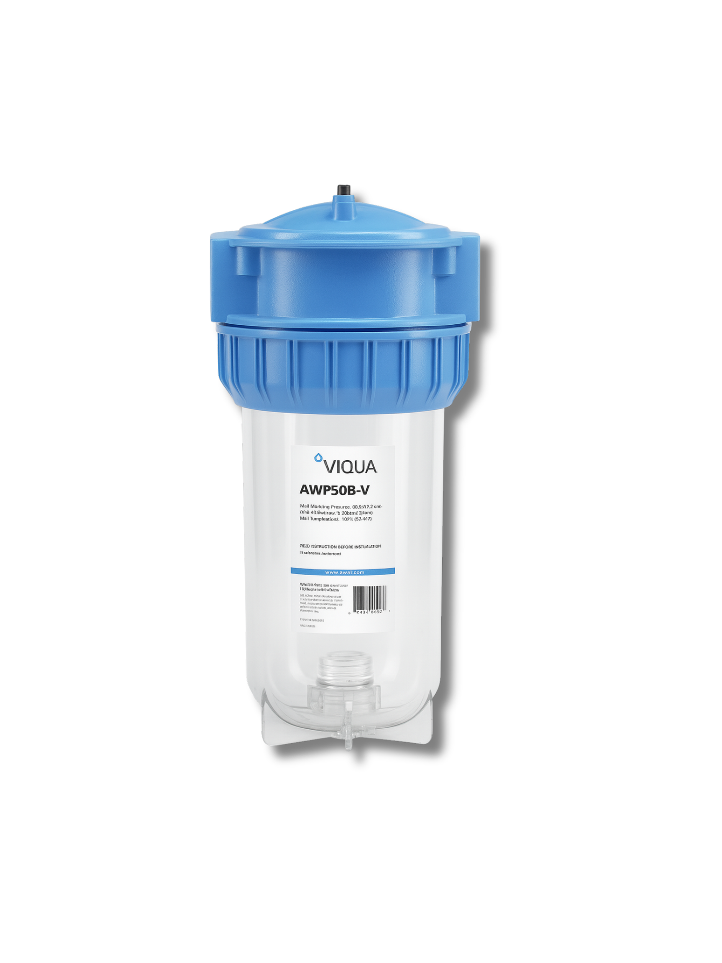 VIQUA AWP50B-V – 10" Big Blue Filter Housing Kit with Valve-in-Head, Bracket & Wrench
