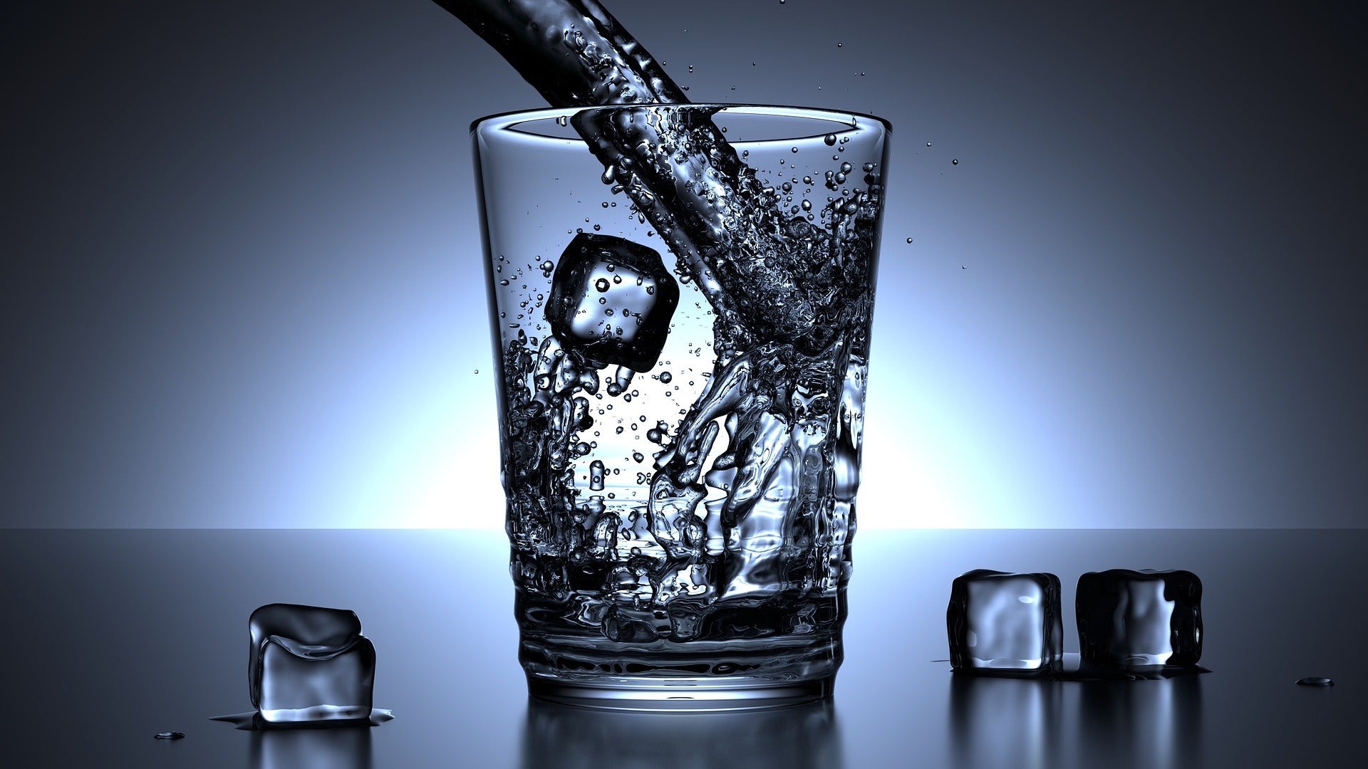 Water Pouring into Glass