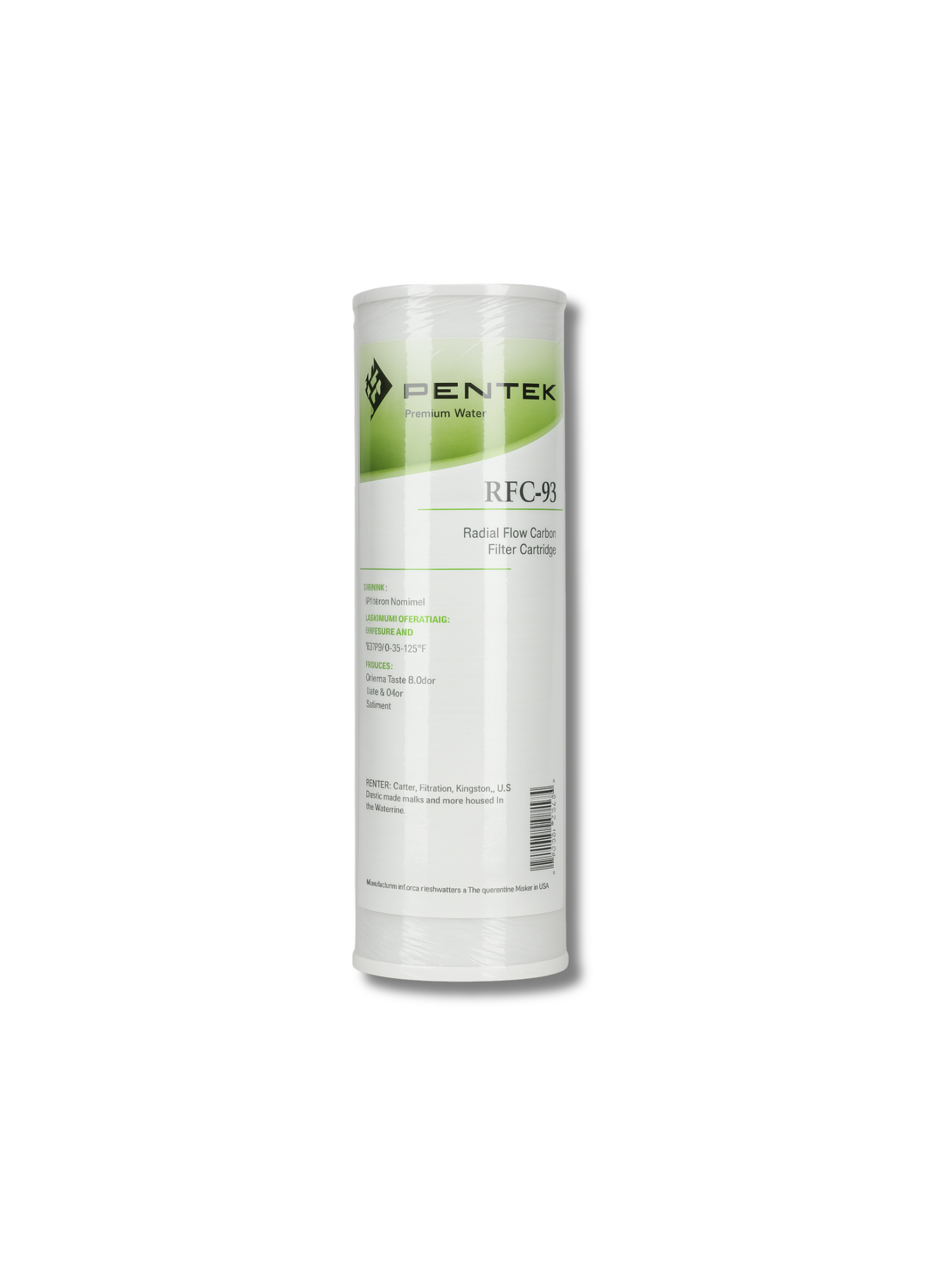 Pentek RFC-93 – 10" Radial Flow Carbon Filter Cartridge for Chlorine & Taste Reduction